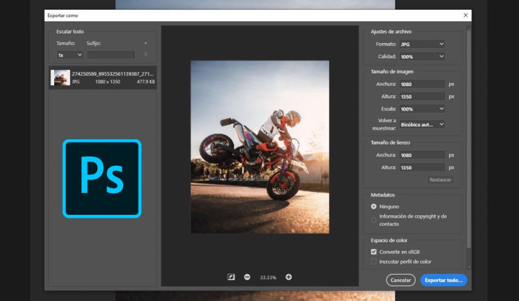 Cómo importar y exportar un archivo en Photoshop